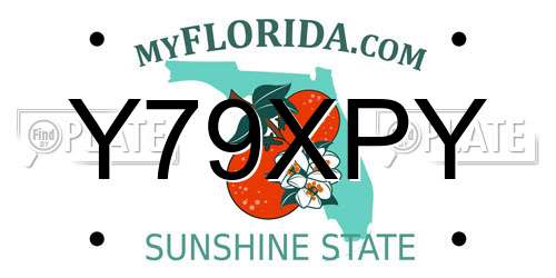 Y79XPY Florida License Plate