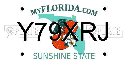 Y79XRJ Florida License Plate