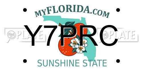 Y7PRC Florida License Plate