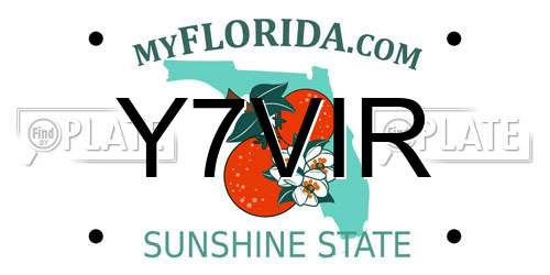 Y7VIR Florida License Plate