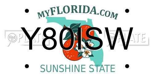 Y80ISW Florida License Plate