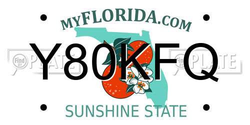Y80KFQ Florida License Plate