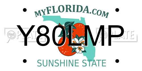 Y80LMP Florida License Plate