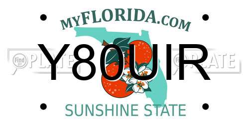 Y80UIR Florida License Plate