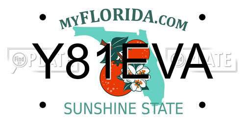 Y81EVA Florida License Plate