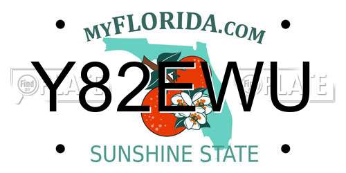 Y82EWU Florida License Plate