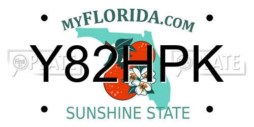 Y82HPK Florida License Plate