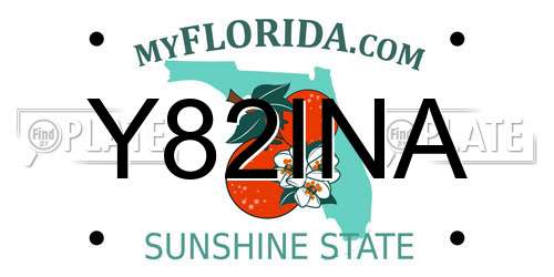 Y82INA Florida License Plate