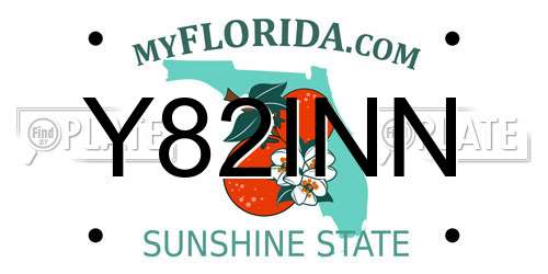 Y82INN Florida License Plate