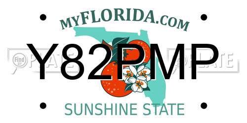 Y82PMP Florida License Plate