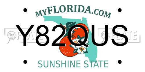 Y82QUS Florida License Plate