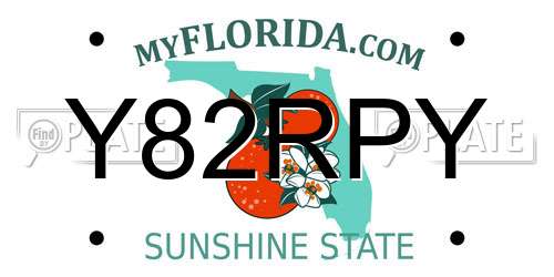 Y82RPY Florida License Plate