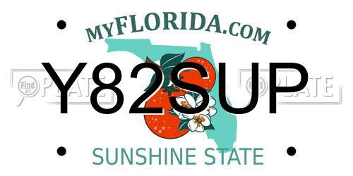 Y82SUP Florida License Plate