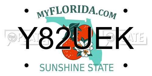 Y82UEK Florida License Plate