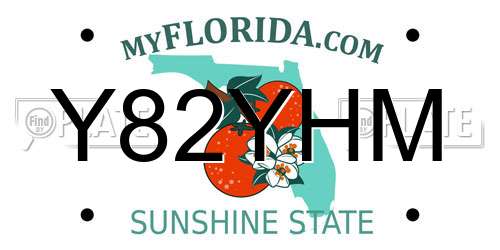 Y82YHM Florida License Plate