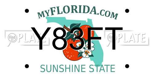 Y83FT Florida License Plate
