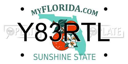 Y83RTL Florida License Plate