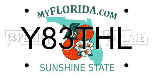 Y83THL Florida License Plate