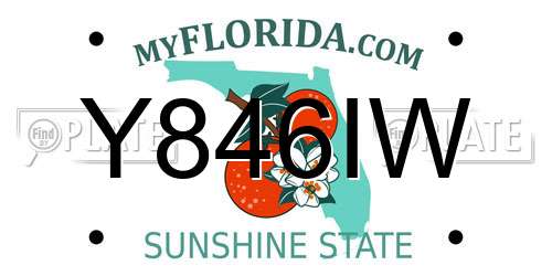 Y846IW Florida License Plate