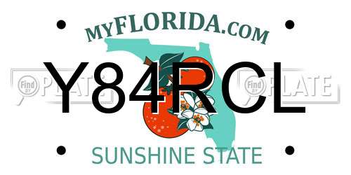 Y84RCL Florida License Plate