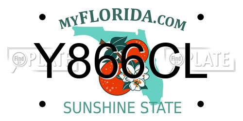 Y866CL Florida License Plate
