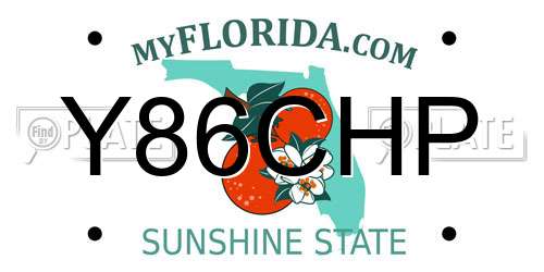 Y86CHP Florida License Plate