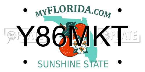 Y86MKT Florida License Plate