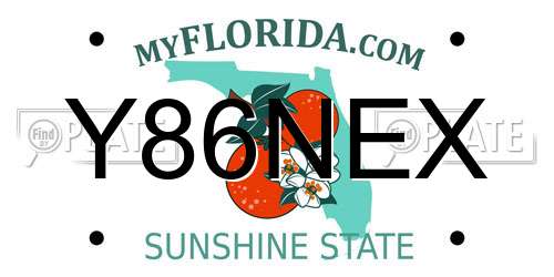 Y86NEX Florida License Plate