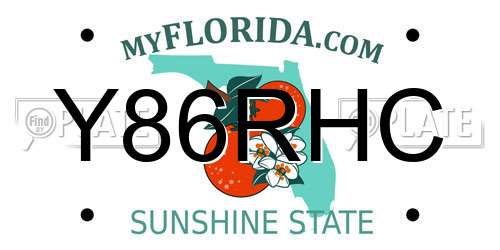 Y86RHC Florida License Plate