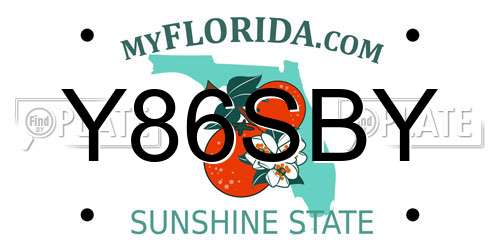 Y86SBY Florida License Plate