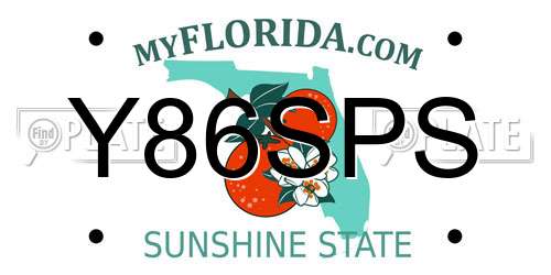 Y86SPS Florida License Plate