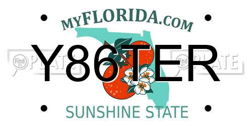 Y86TER Florida License Plate
