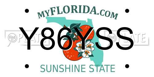 Y86YSS Florida License Plate