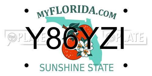 Y86YZI Florida License Plate