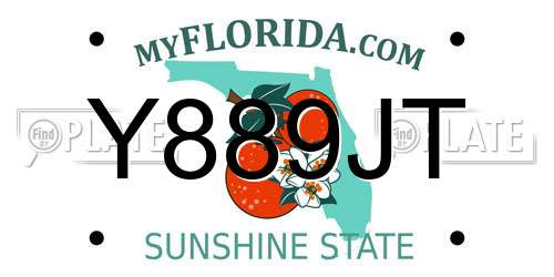 Y889JT Florida License Plate