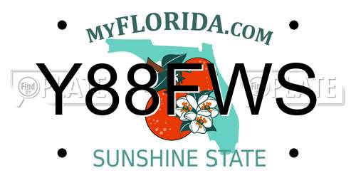 Y88FWS Florida License Plate