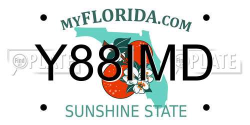 Y88IMD Florida License Plate