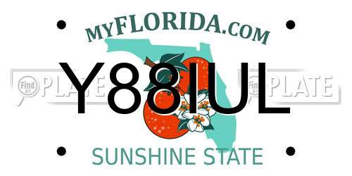 Y88IUL Florida License Plate