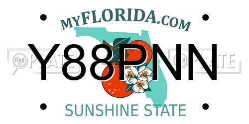 Y88PNN Florida License Plate