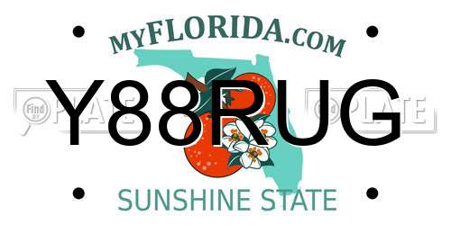 Y88RUG Florida License Plate