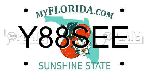 Y88SEE Florida License Plate
