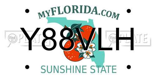 Y88VLH Florida License Plate