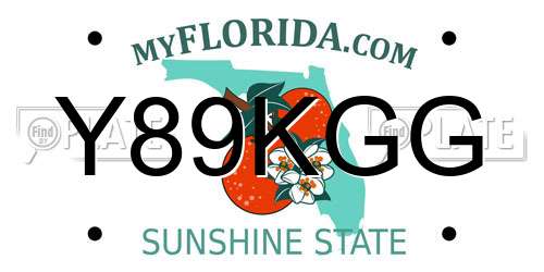 Y89KGG Florida License Plate