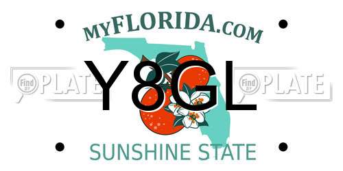 Y8GL Florida License Plate