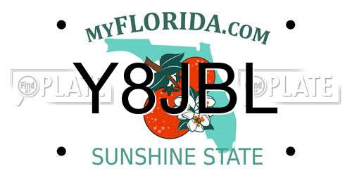 Y8JBL Florida License Plate