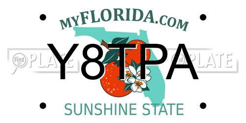 Y8TPA Florida License Plate