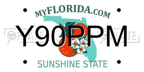 Y90PPM Florida License Plate