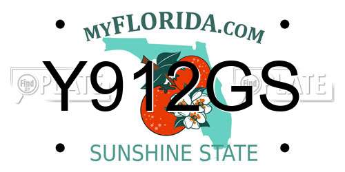Y912GS Florida License Plate