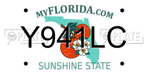 Y941LC Florida License Plate