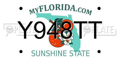 Y948TT Florida License Plate